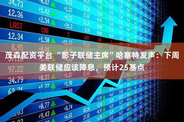 茂森配资平台 “影子联储主席”哈塞特发声：下周美联储应该降息，预计25基点